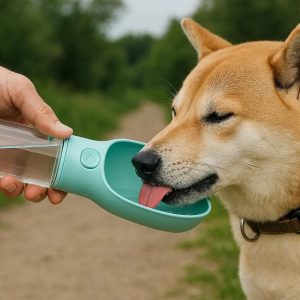 Portable Pet Water Bottle Leakproof Outdoor Dog Travel Drink Cup With Foldable Dispenser Bowl For Walking Hiking
