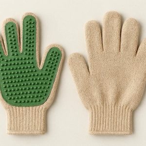 Eco Friendly Rubber Pet Grooming Gloves Natural Material Deshedding Brush Hair Remover Mit For Sensitive Skin Pets