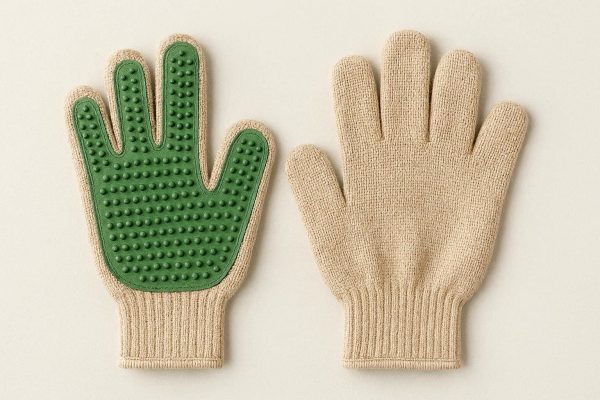 Eco Friendly Rubber Pet Grooming Gloves Natural Material Deshedding Brush Hair Remover Mit For Sensitive Skin Pets