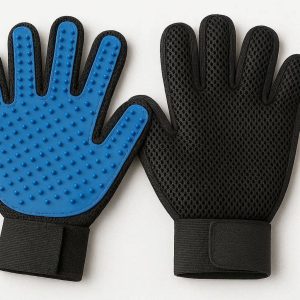 Upgrade Mesh Pet Grooming Gloves Breathable Fabric Deshedding Brush Hair Remover Mit For Rapid Drying Bathing Wash