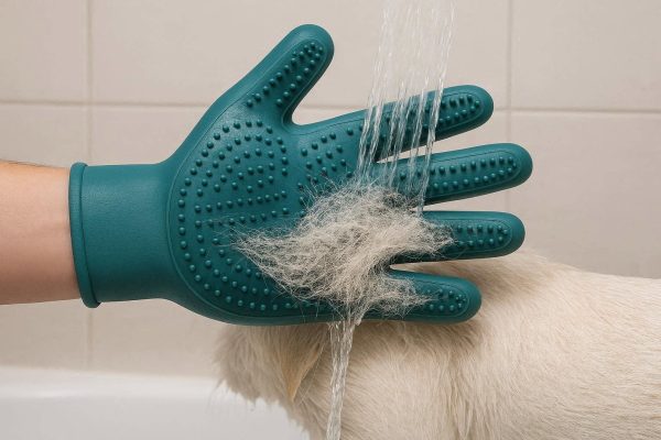 Thickened Silicone Pet Grooming Gloves Heat Resistant Deshedding Brush Hair Remover Mit For Hot Water Bathing