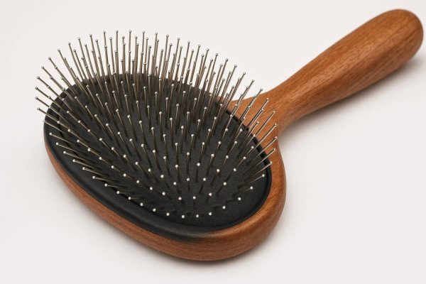 29 Professional Pet Pin Brush Cushion Base Wood Handle Gentle Detangling Tool For Long Haired Large Dogs