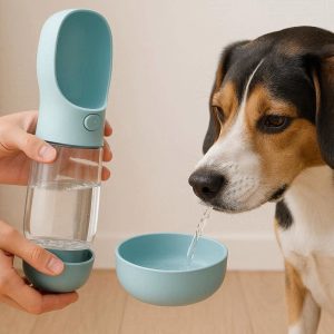 Detachable Pet Water Bottle Portable Dog Travel Drink Cup Separable Base Design Easy Cleaning For Indoor Outdoor