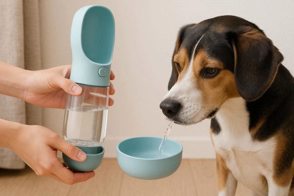 Detachable Pet Water Bottle Portable Dog Travel Drink Cup Separable Base Design Easy Cleaning For Indoor Outdoor
