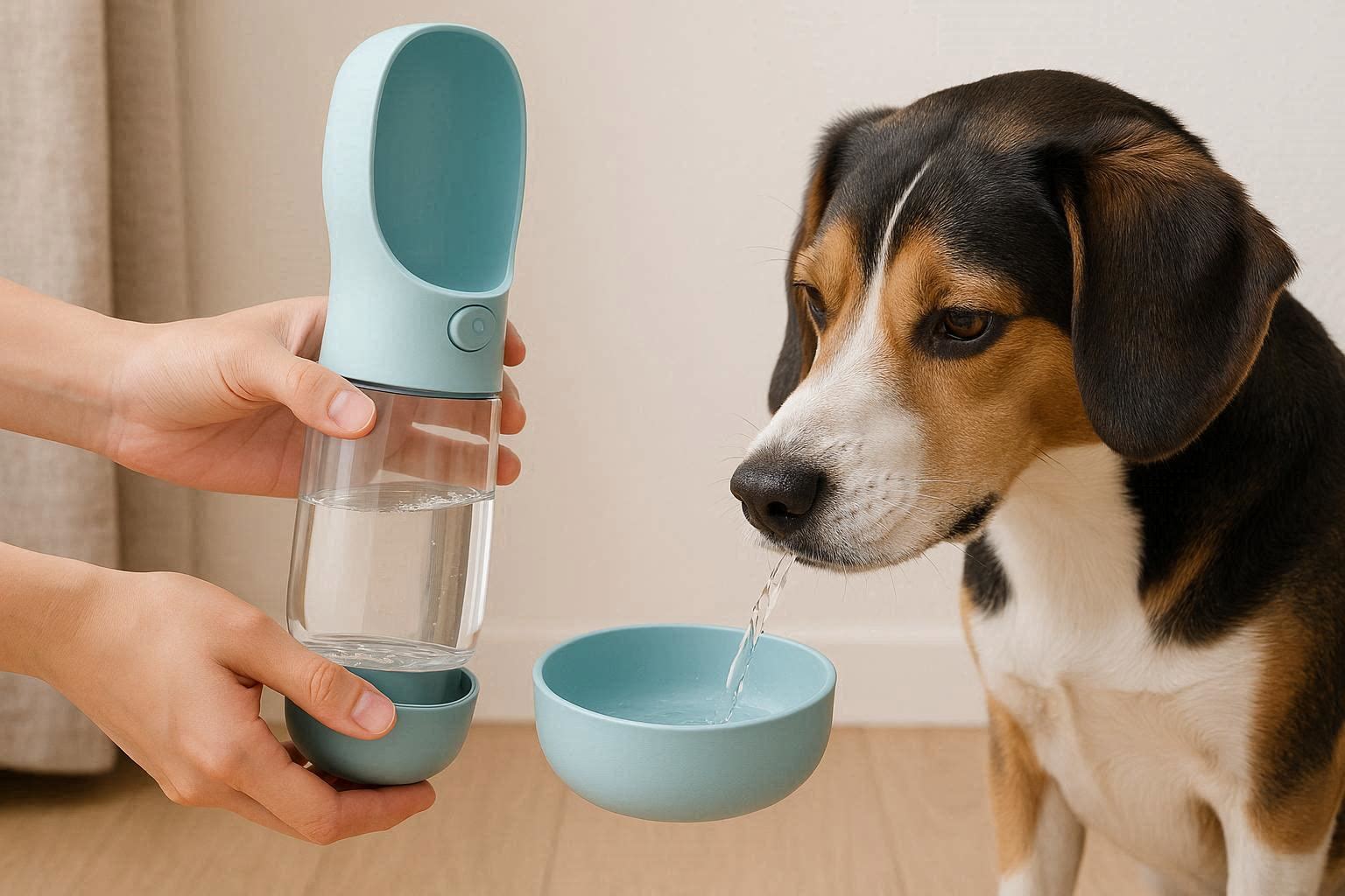 Detachable Pet Water Bottle Portable Dog Travel Drink Cup Separable Base Design Easy Cleaning For Indoor Outdoor - Image 1